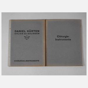 Paar Musterbücher Chirurgie-Instrumente