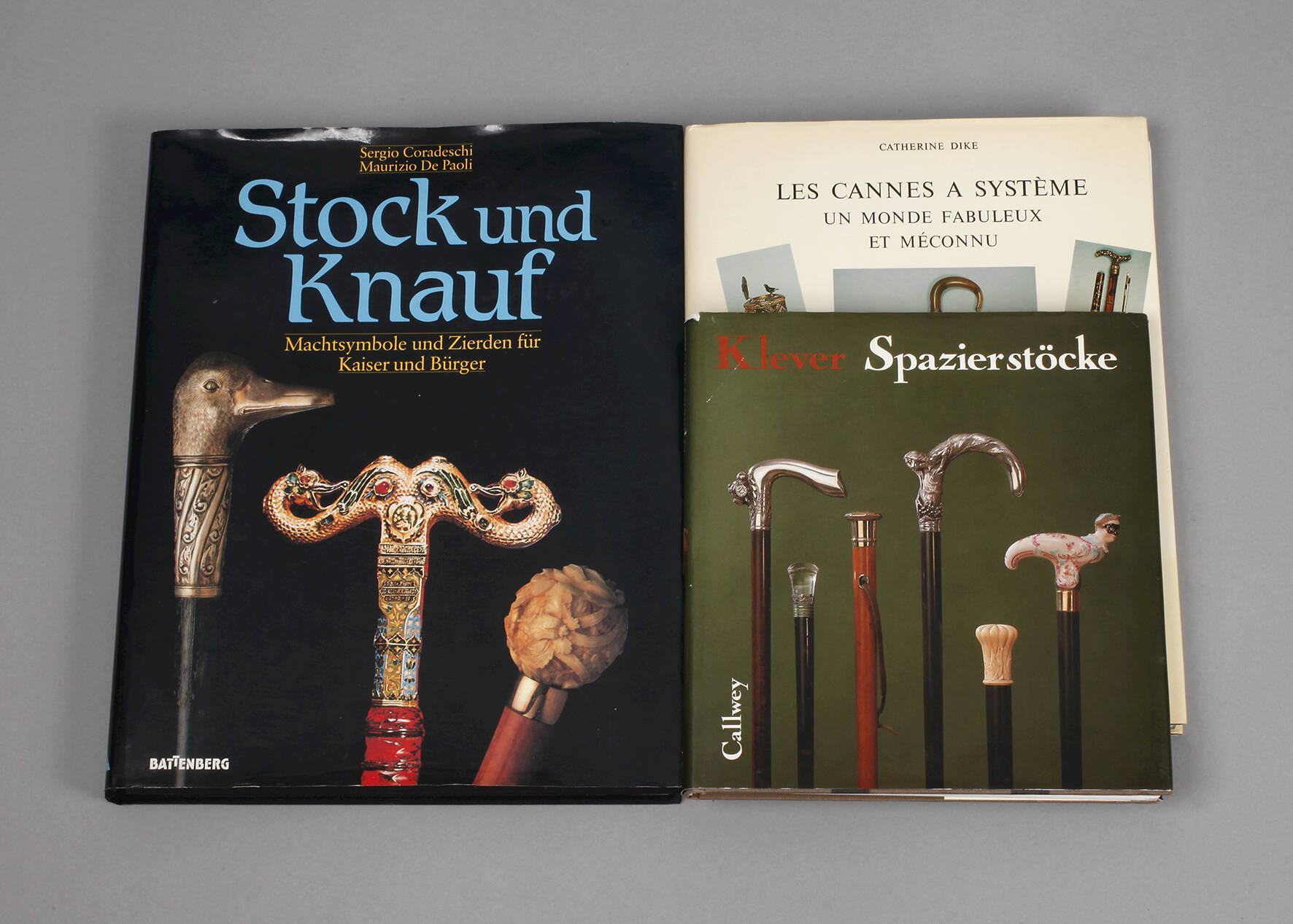 Drei Fachbücher Stöcke