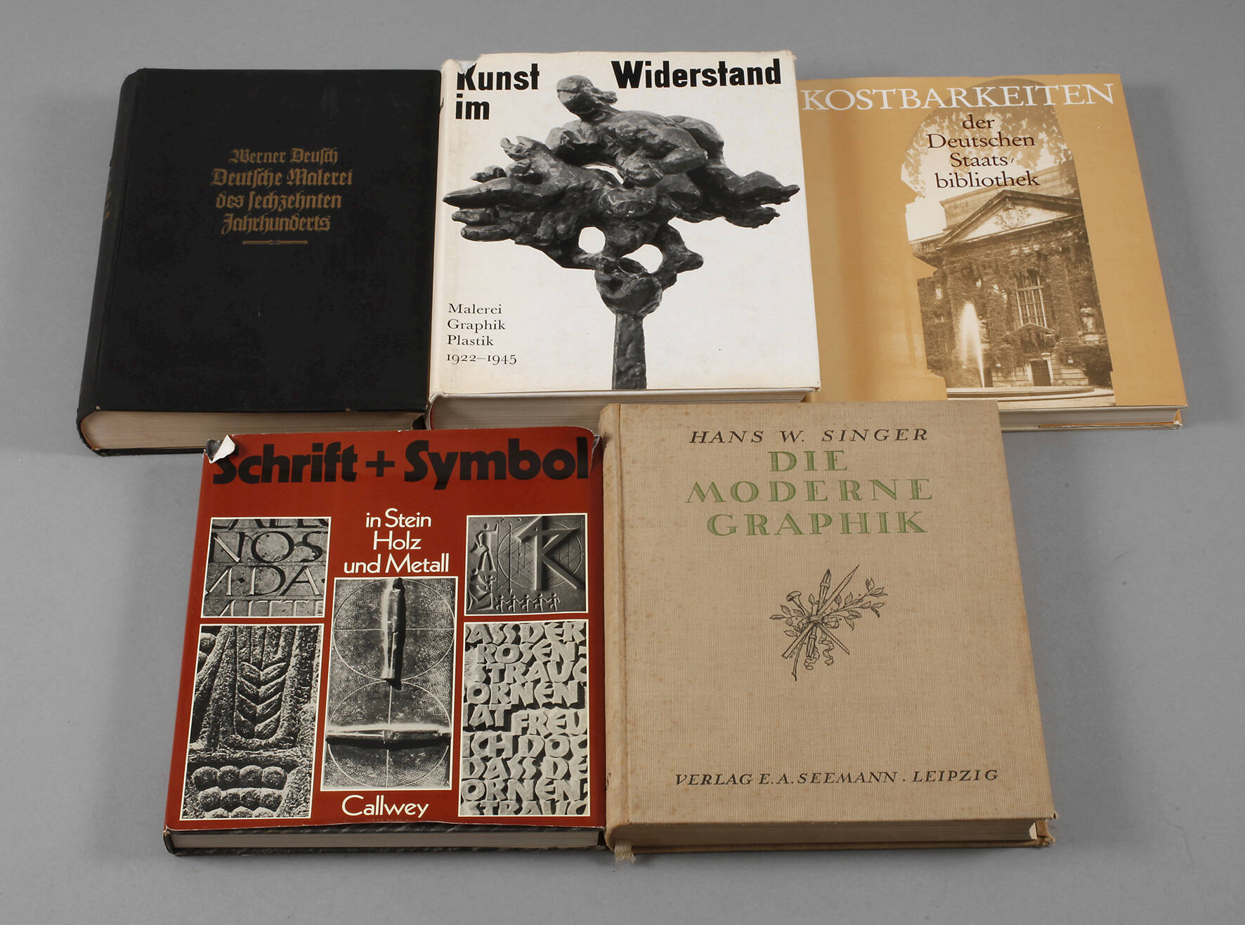 Fünf Bücher Kunst und Kunsthandwerk