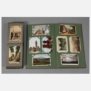Zwei Postkartenalben