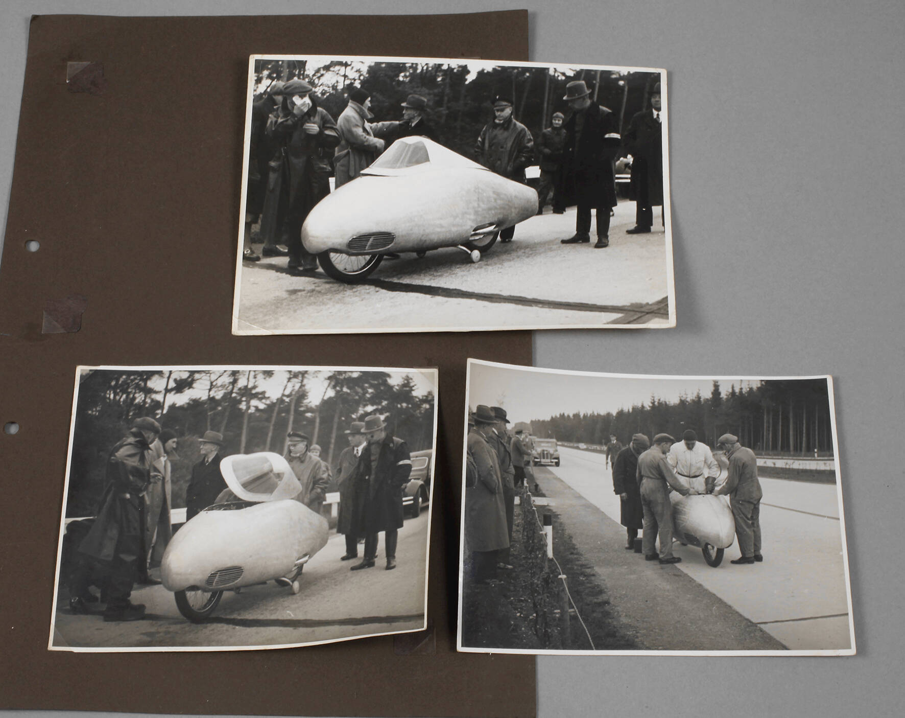 Drei Fotografien Weltrekordfahrt 1936