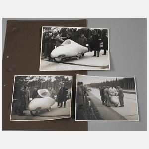 Drei Fotografien Weltrekordfahrt 1936