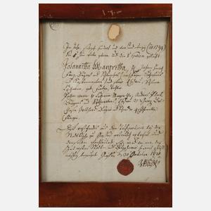 Zwei Beurkundungen um 1820