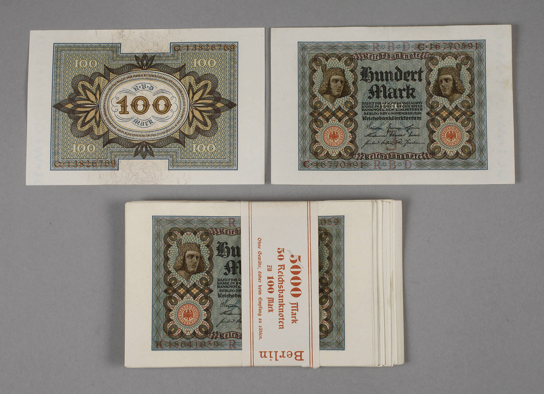 Konvolut 100-Mark Reichsbanknoten
