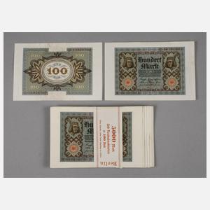 Konvolut 100-Mark Reichsbanknoten