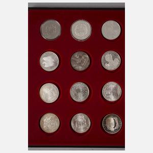 Sammlung 10 DM/Euro Silbermünzen