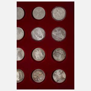 Sammlung 10 DM/Euro Silbermünzen