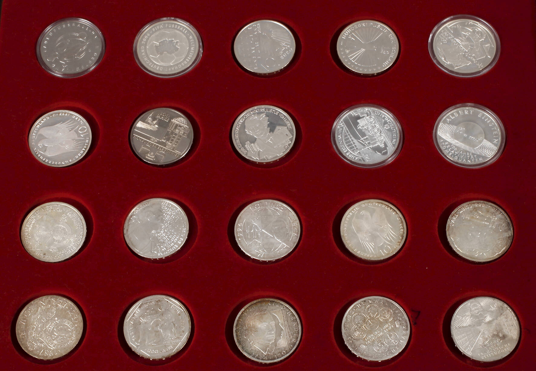 Sammlung 10 DM/Euro Silbermünzen
