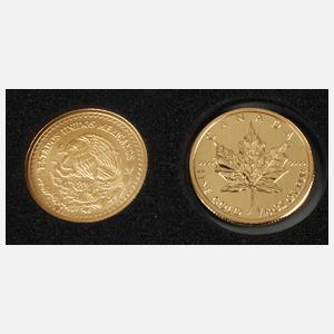 Zwei Gold-Anlagemünzen