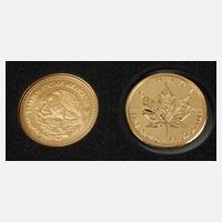 Zwei Gold-Anlagemünzen111