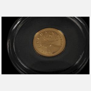 Konvolut Miniaturmünzen in Gold