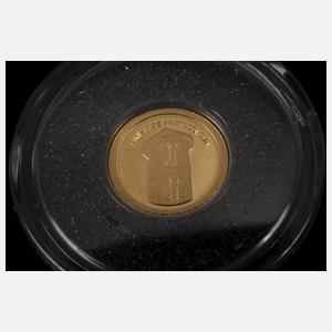 Konvolut Miniaturmünzen in Gold