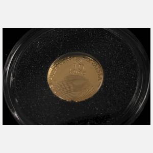 Konvolut Miniaturmünzen in Gold