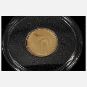 Konvolut Miniaturmünzen in Gold