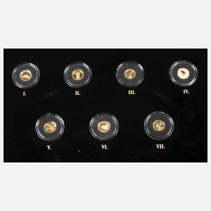 Konvolut Miniaturmünzen in Gold