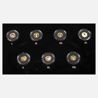 Konvolut Miniaturmünzen in Gold111