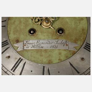 Standuhr mit Bergbauszene