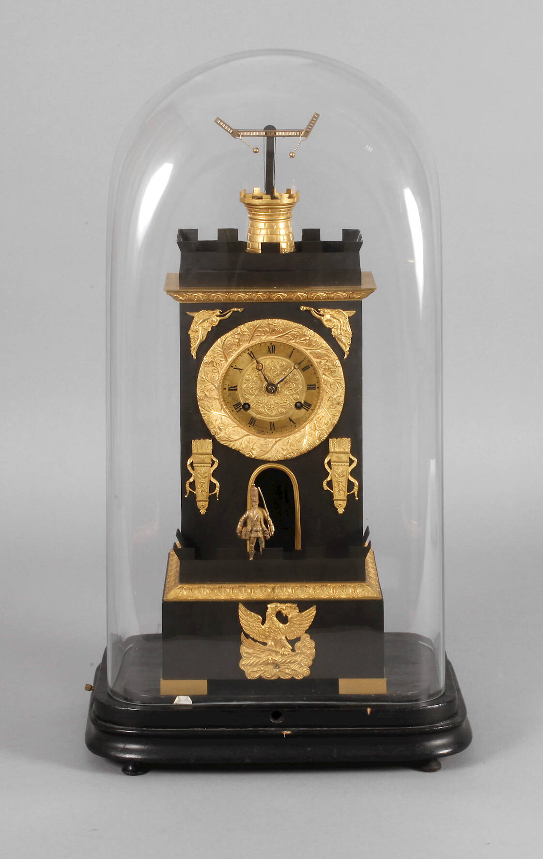 Seltene Pendule mit Telegraph