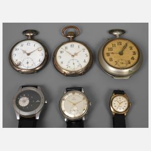 Konvolut Taschenuhren