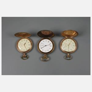 Drei Taschenuhren um 1900
