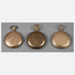 Drei Taschenuhren um 1900