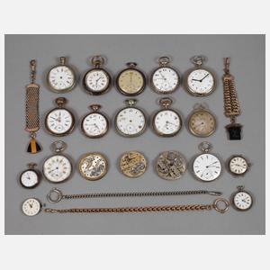 Posten Uhren + Ketten + Uhrwerke