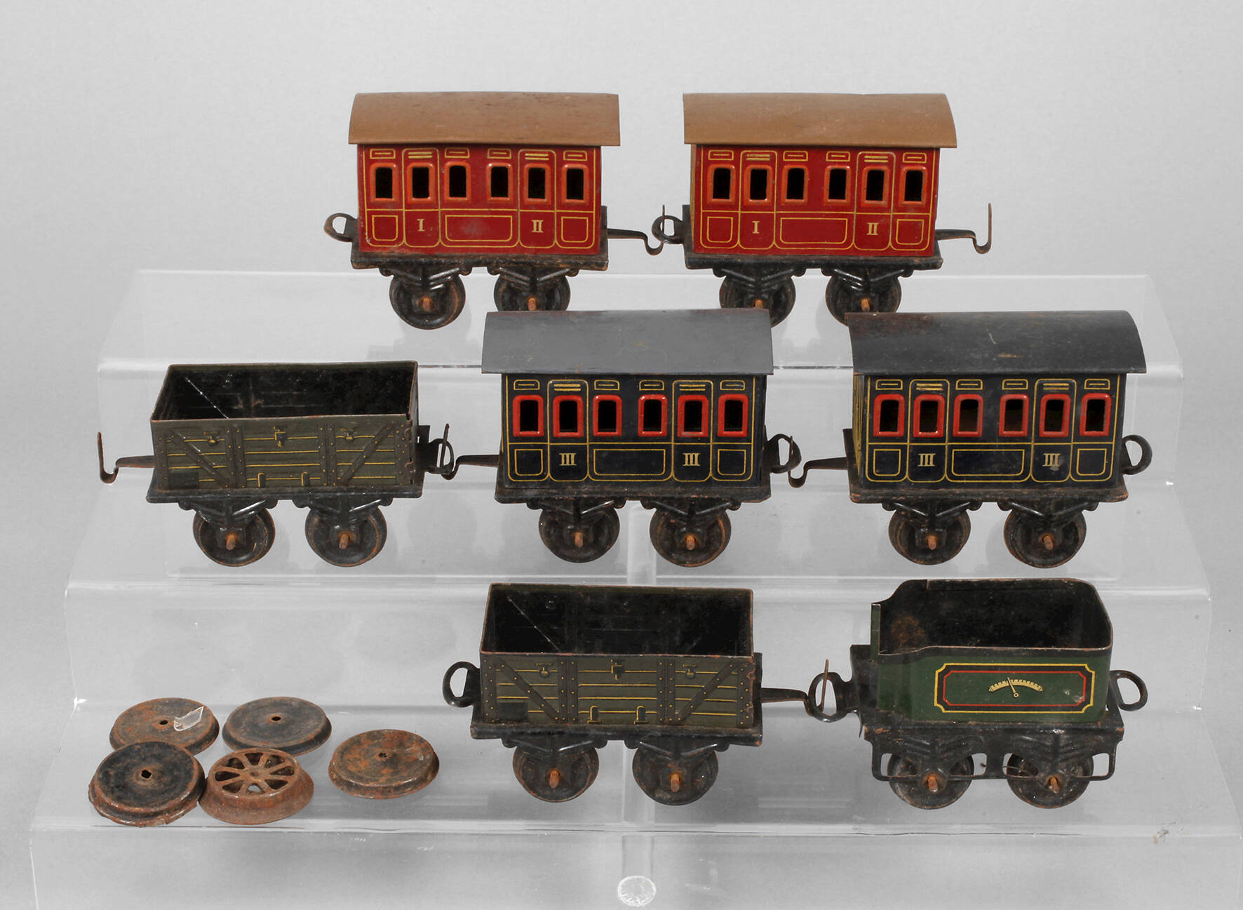 Bing Konvolut Eisenbahnwagen