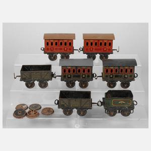 Bing Konvolut Eisenbahnwagen