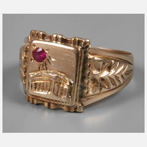 Herrenring mit Rubin