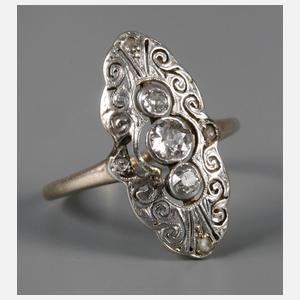 Damenring mit Diamanten