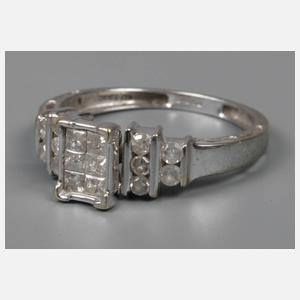 Damenring mit Diamanten