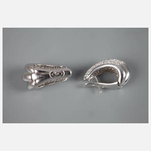 Paar Ohrringe mit Brillanten