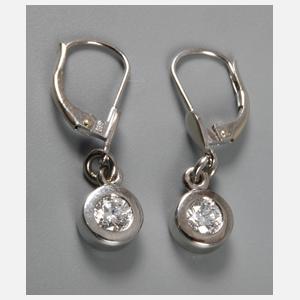 Paar Brillantohrringe
