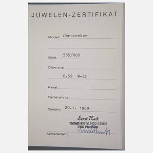 Paar Brillantohrstecker