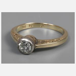 Damenring mit Altschliffdiamant