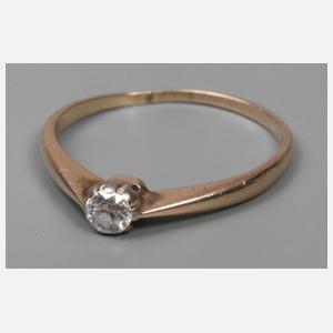 Damenring mit Diamant