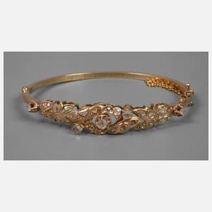 Armreif mit Diamantrosen