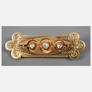 Brosche mit Diamantrosen