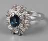Damenring mit Saphir und Brillanten