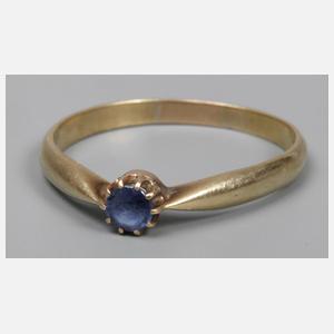 Damenring mit Saphir