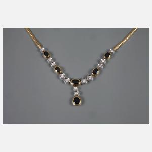 Schmuckset mit Saphiren und Brillanten
