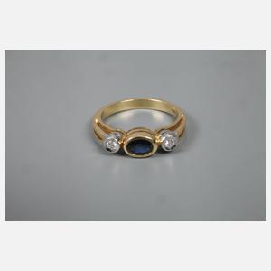 Schmuckset mit Saphiren und Brillanten