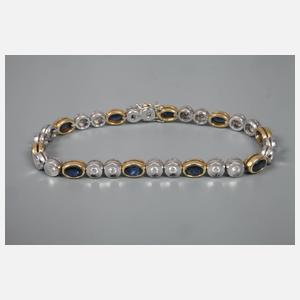 Schmuckset mit Saphiren und Brillanten