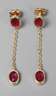 Paar Ohrhänger mit Rubinen