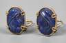 Paar Ohrstecker mit Lapislazulikameen