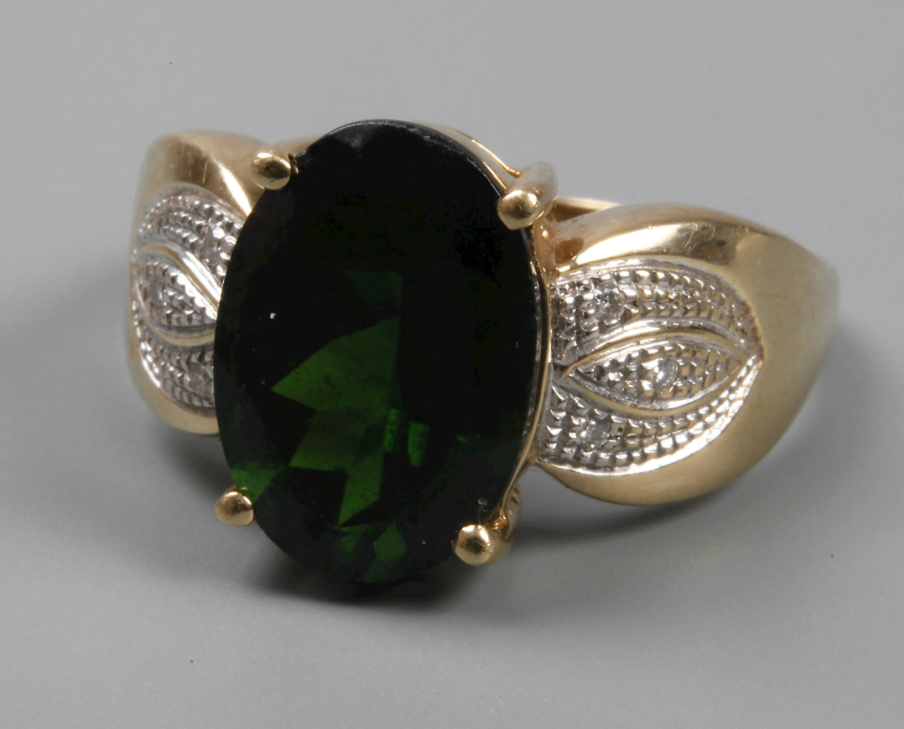Damenring mit russischem Diopsid