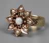 Damenring mit Opal und Perlen