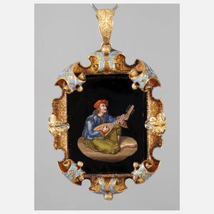 Prachtvoller Anhänger mit feiner Pietra dura