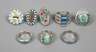 Konvolut Ringe mit Türkisen