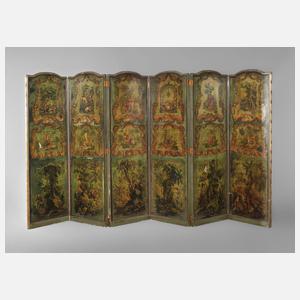 Großer Paravent Rokoko